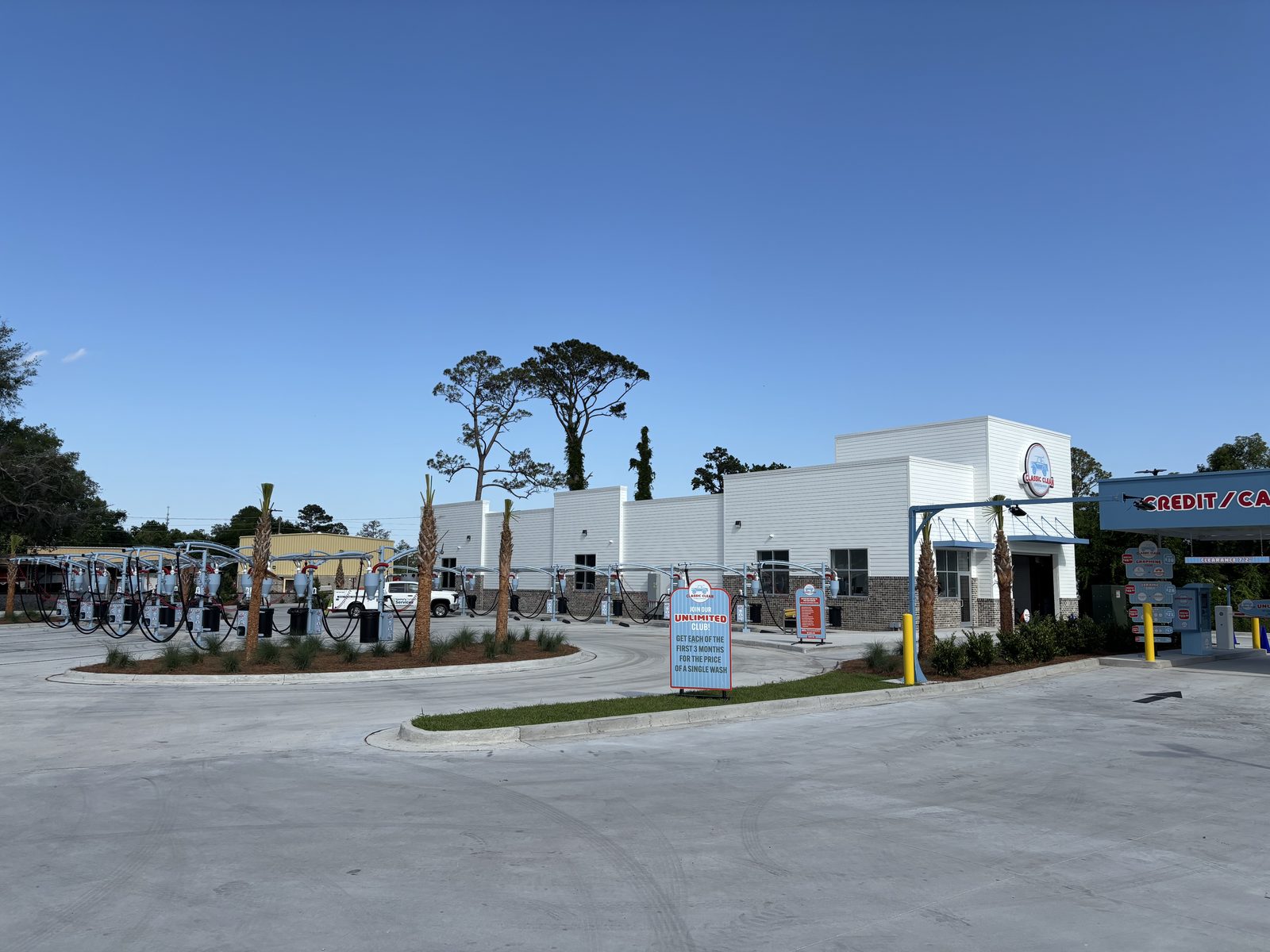 The New Jesup Highway site on a clear day, vacuum bays and tunnel entrance